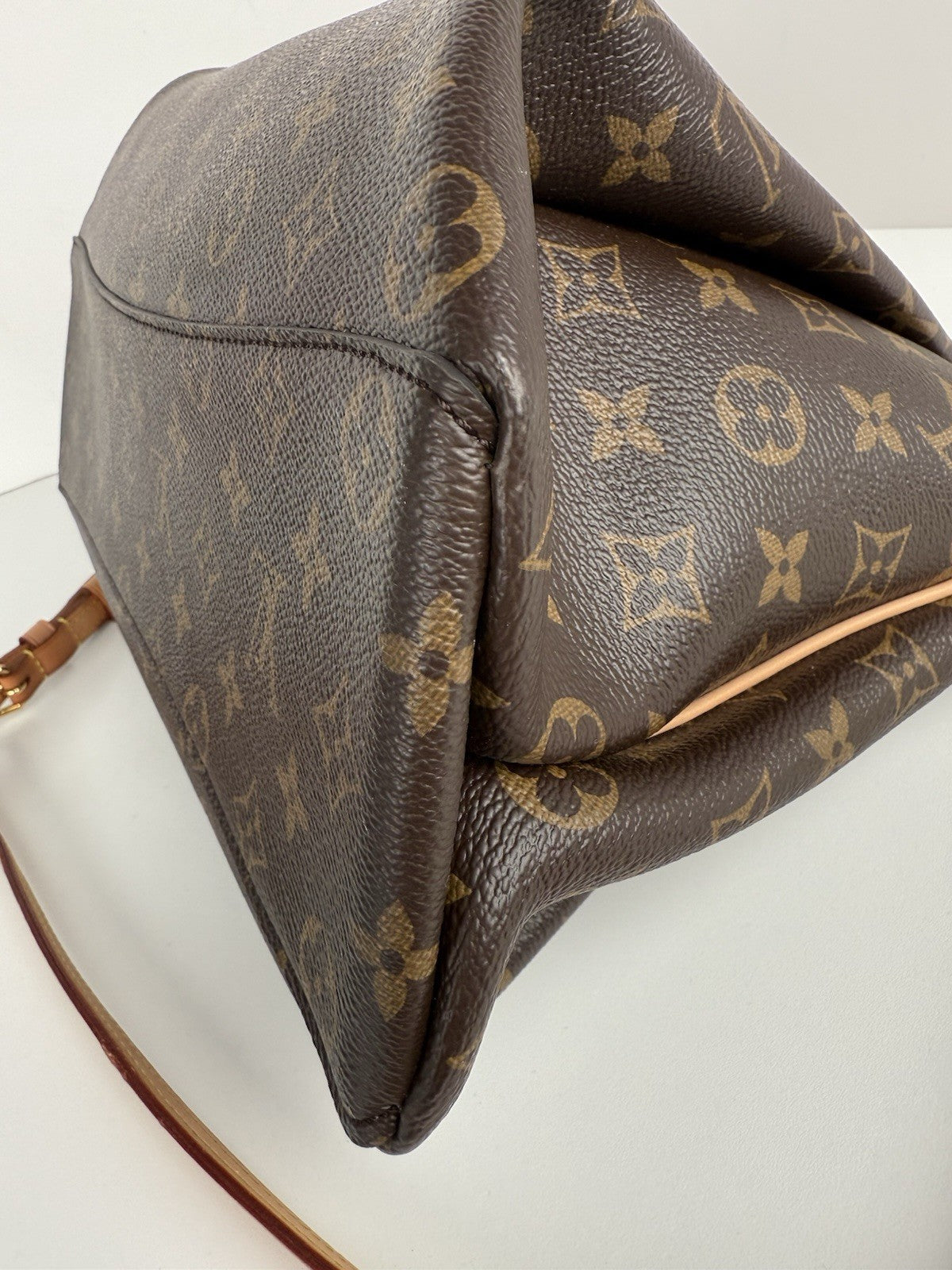 LOUIS VUITTON Monogram Tote Bag Rivory Hand Bag Brown Canvas