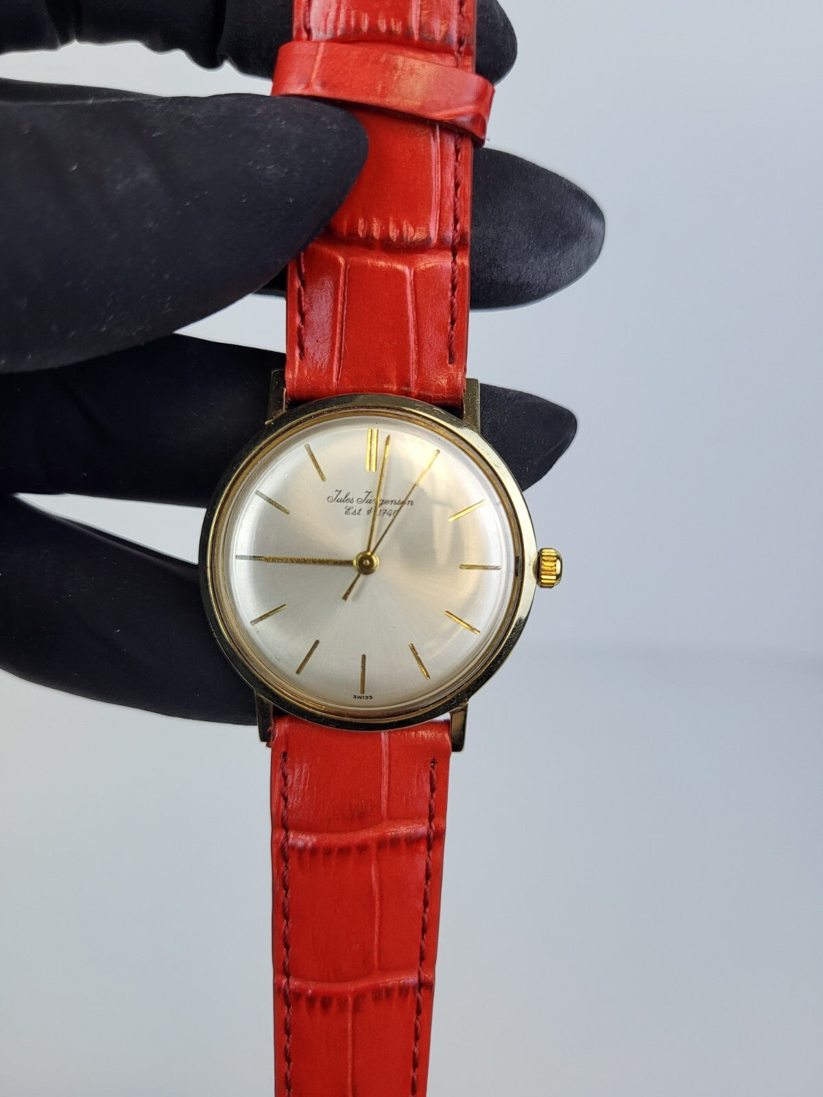 Jules Jürgensen Classic Vintage 14k Solid Gold Besel Women's Watch 