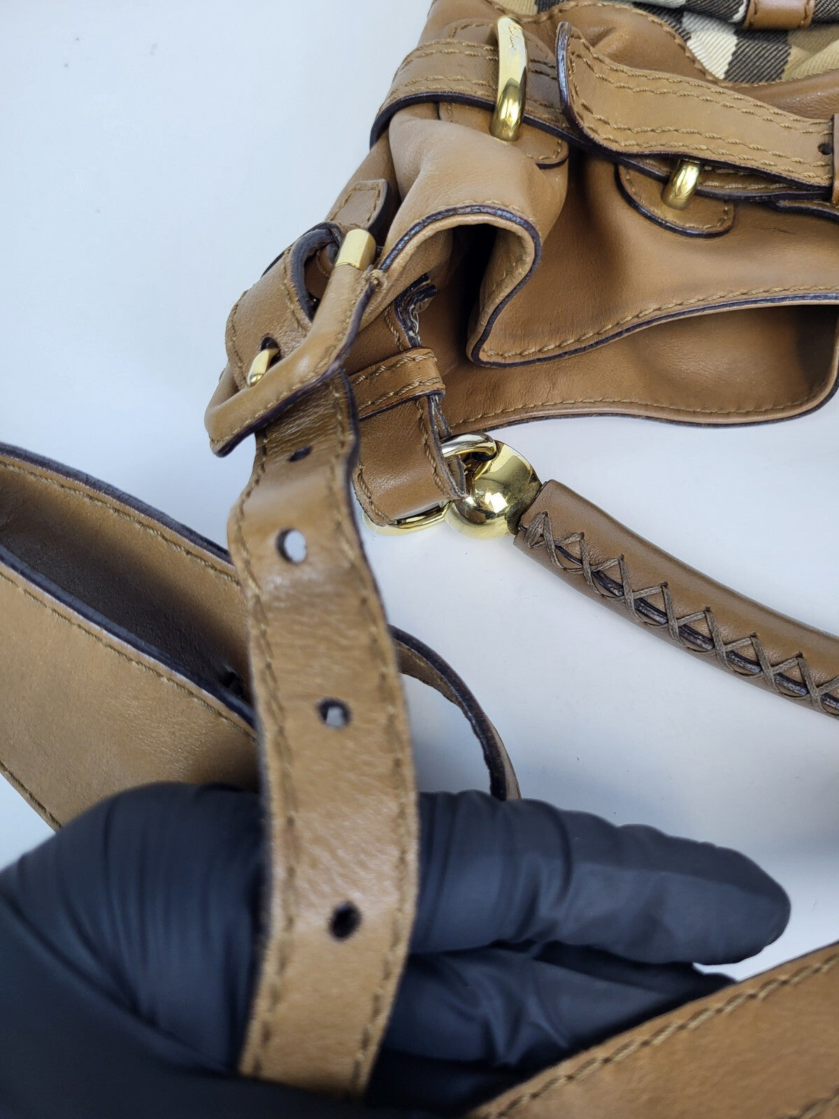 Burberry Bromley House Check Hobo Bag