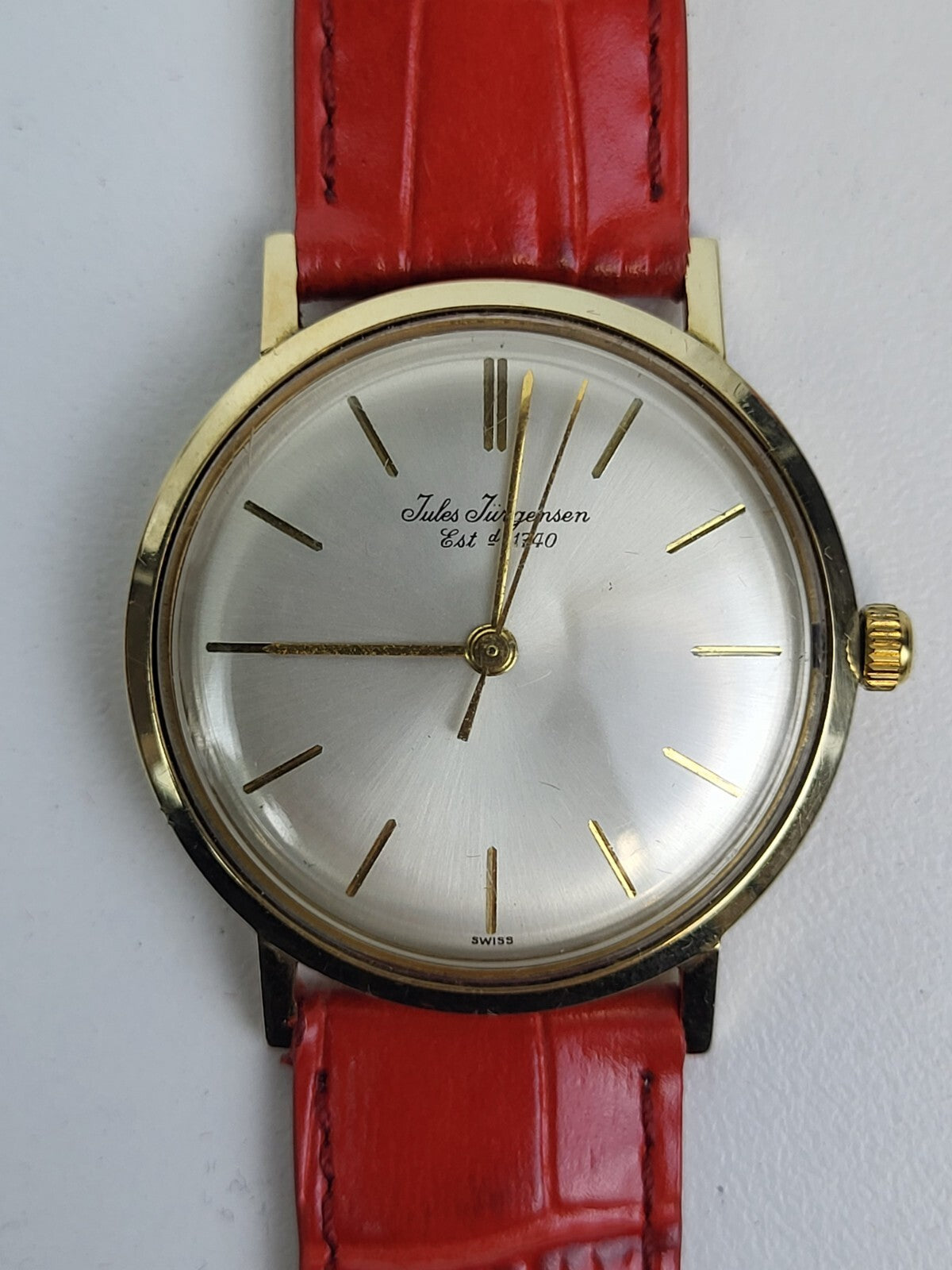 Jules Jürgensen Classic Vintage 14k Solid Gold Besel Women's Watch 