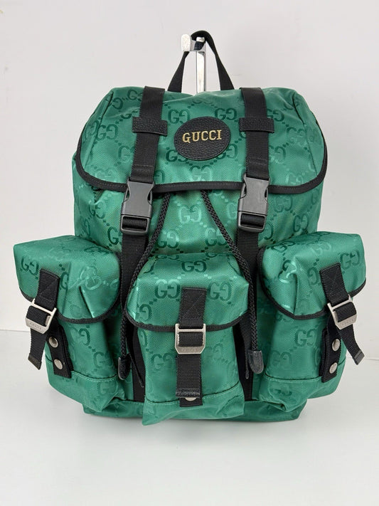 Gucci Off The Grid GG Large Nylon Backpack  Green
