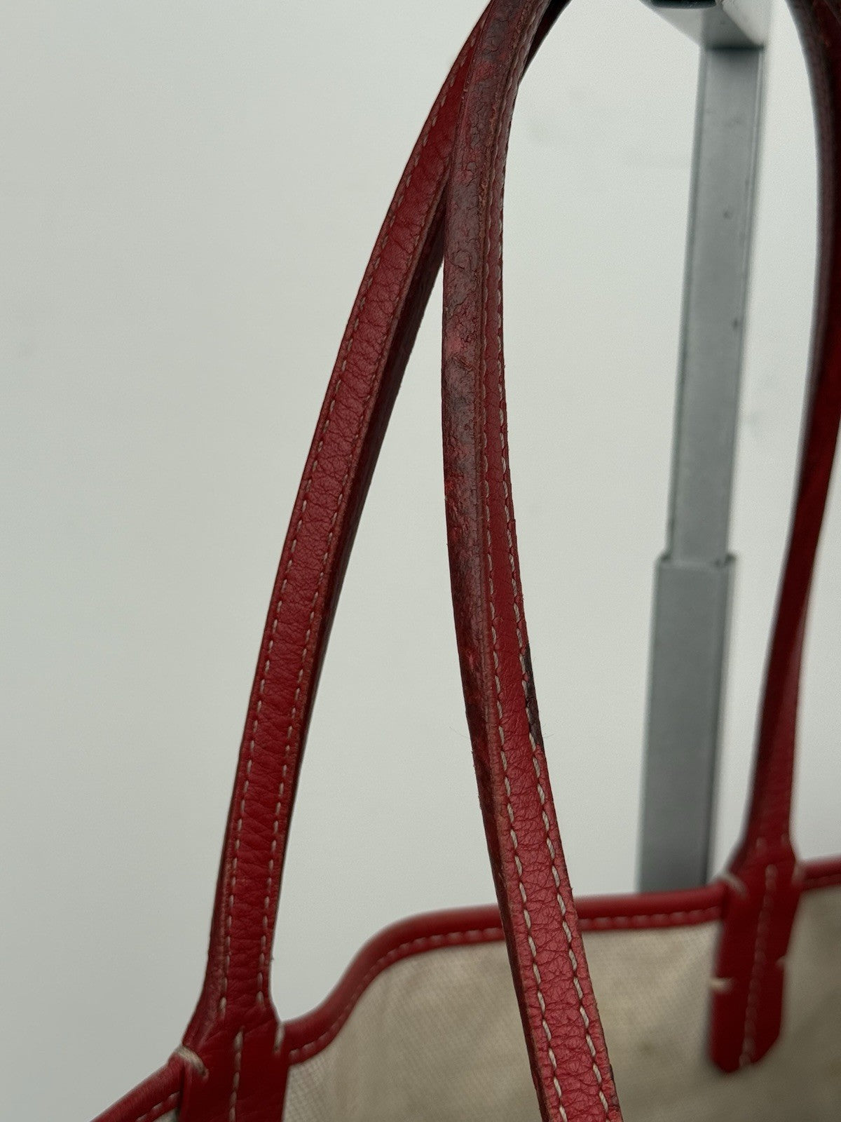 Goyard Goyardine Saint Louis PM Red Canvas Tote Bag