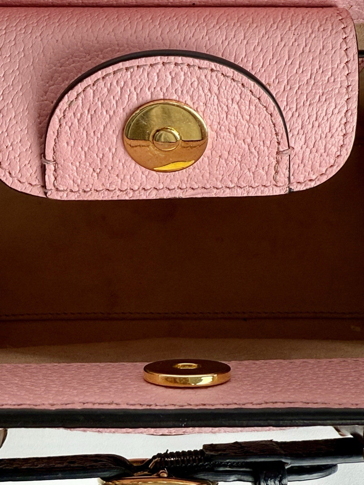 Gucci Bag Mini Diana Bamboo Handle Tote Pink Leather