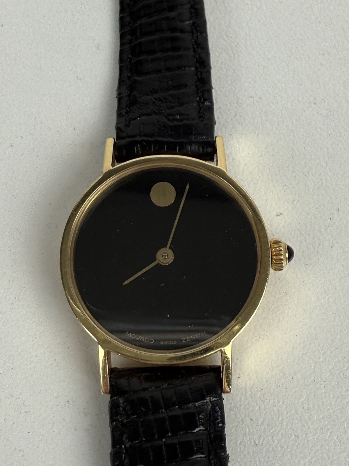 Movado Zenith 14k yellow gold Watch  black dial 23mm