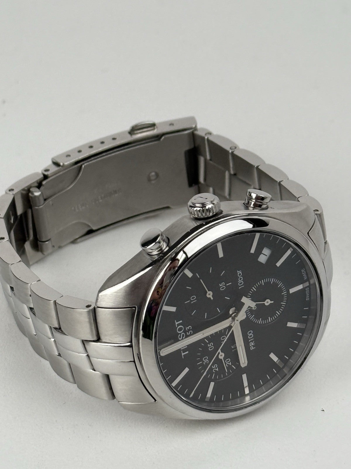 Tissot Men’s PR 100 Black Dial Stainless Steel 40mm Watch T101417A Swiss Made