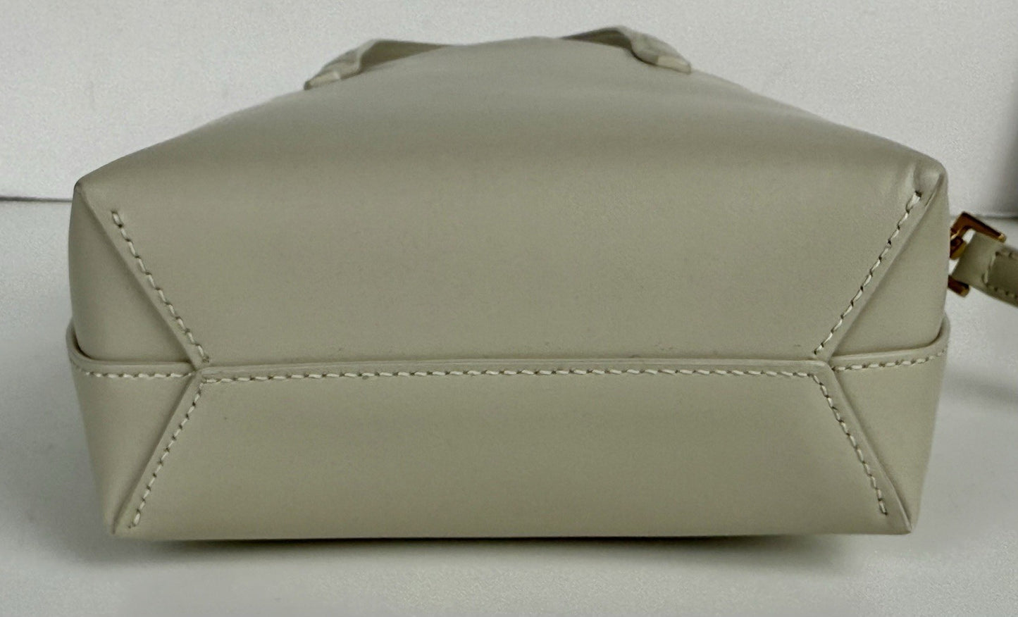 Saint Laurent Shopper Mini Tote Soft Cream Leather