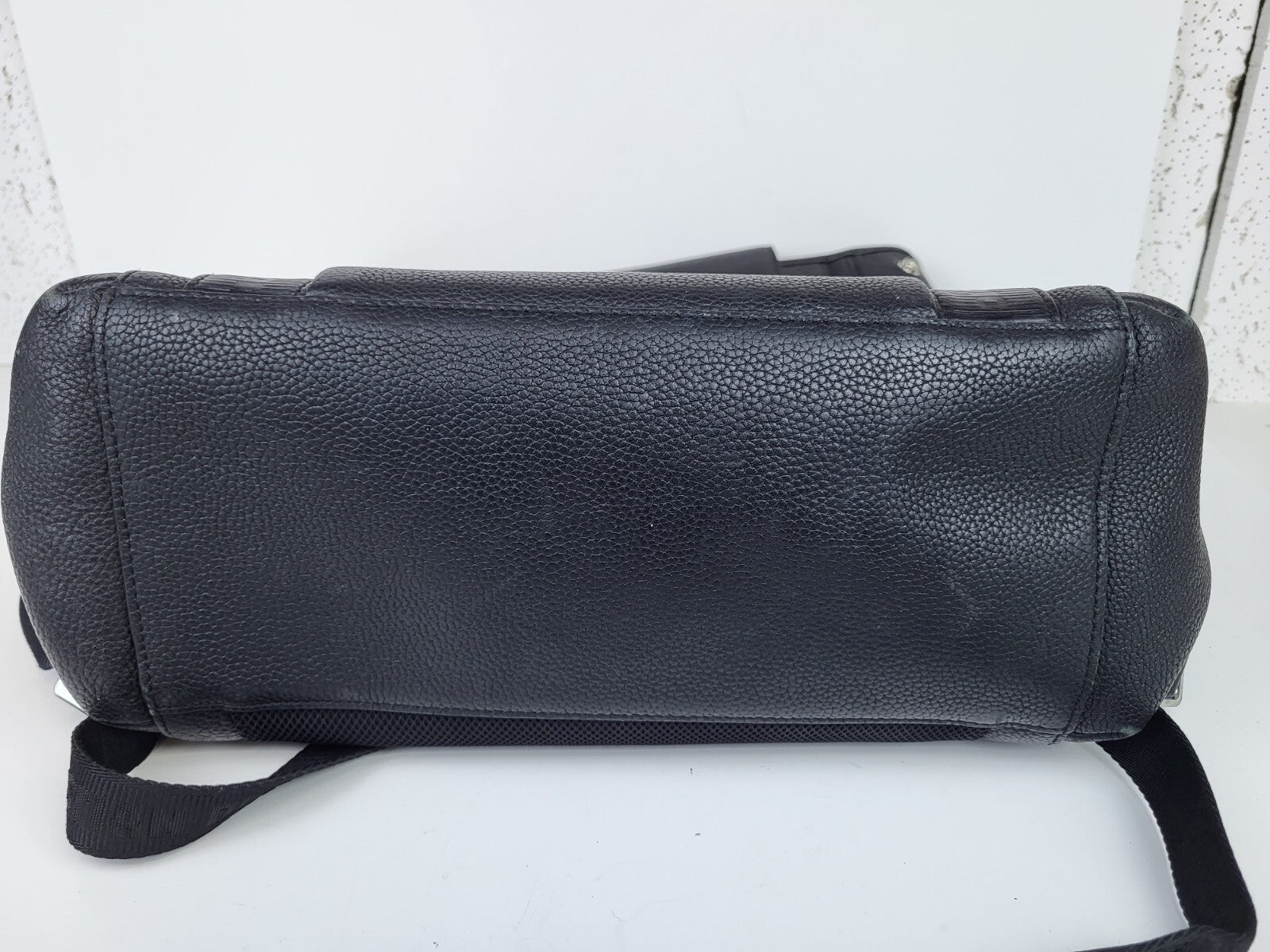 Dior Men's Backpack Saddle Bag Grained Black Leather 