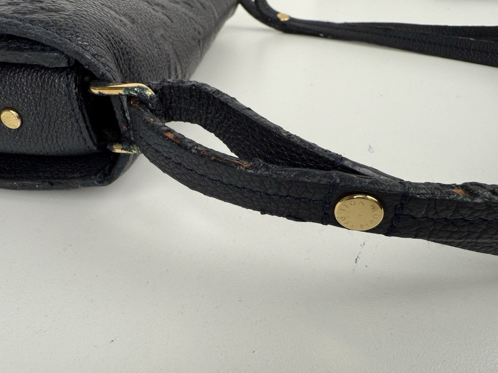 Louis Vuitton Empreinte Fascinante Blue Leather Shoulder Bag
