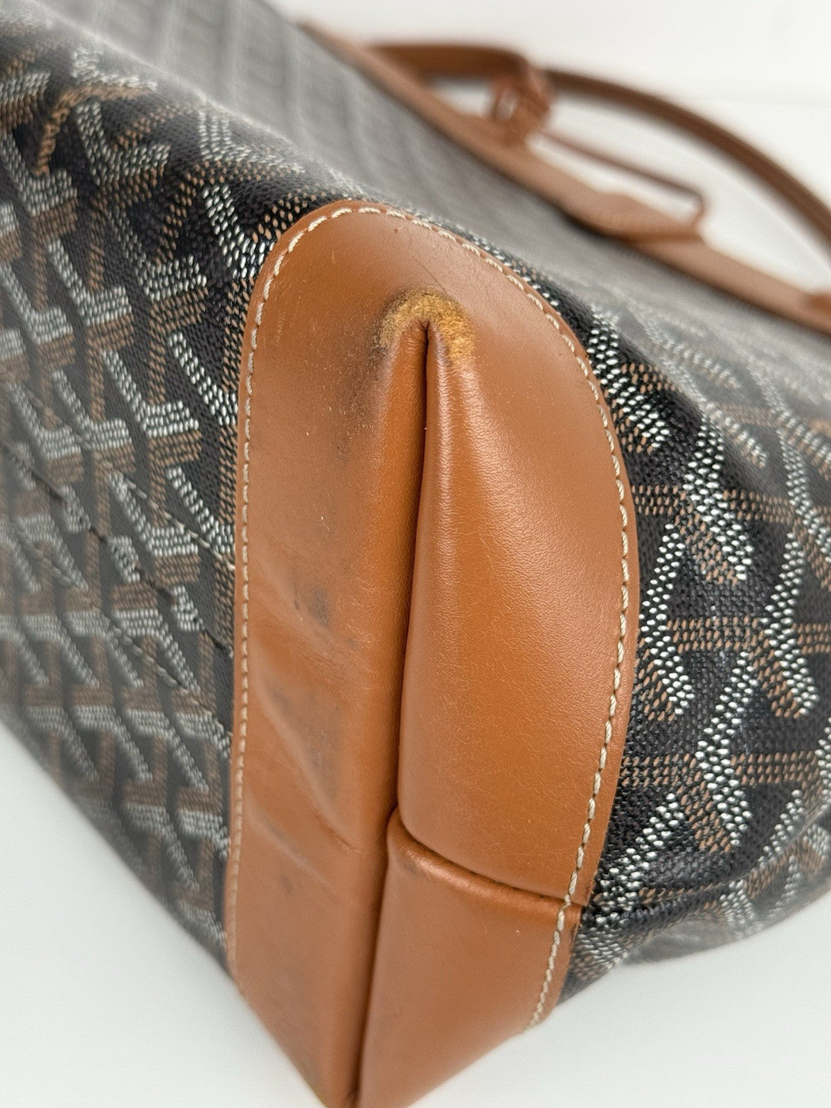 Goyard Bellechasse PM Women's Tote Bag Coated Black/Brown Canvas