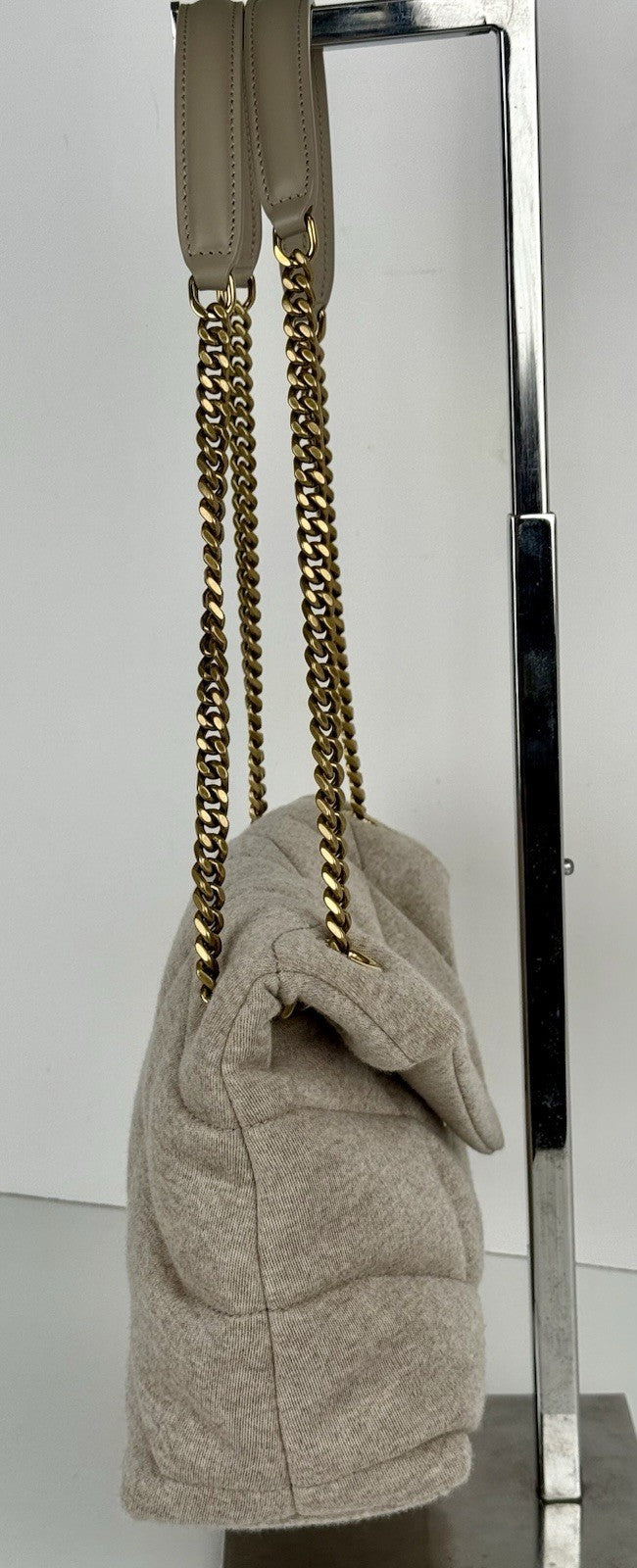 SAINT LAURENT  Puffer Wool Shoulder Bag