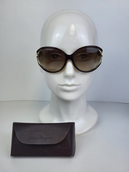 Salvatore Ferragamo Sunglasses SF600s Brown Gold For Women 61/14