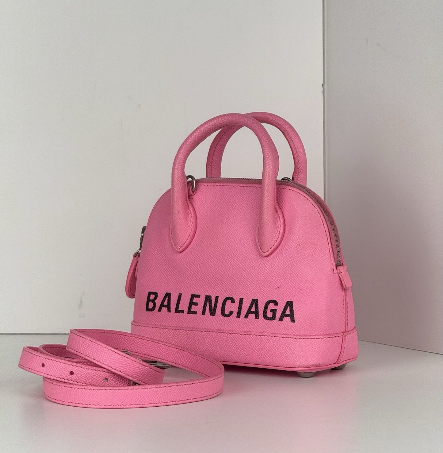 Balenciaga Ville XXS Top Handle Women's Bag in Pink Leather