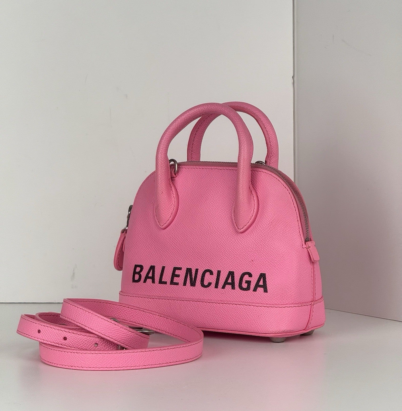 Balenciaga Ville XXS Top Handle Women's Bag in Pink Leather