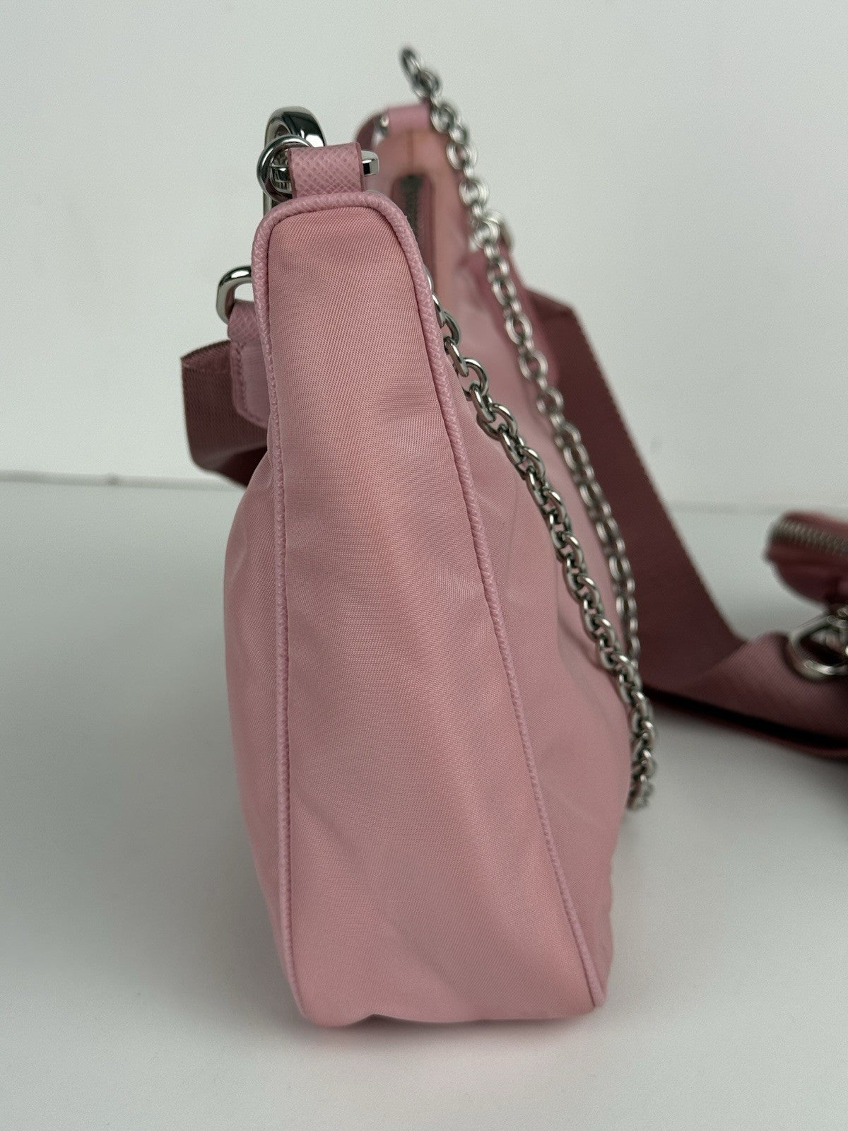Prada Women's Re-Edition 2005 Nylon Bag in Pink