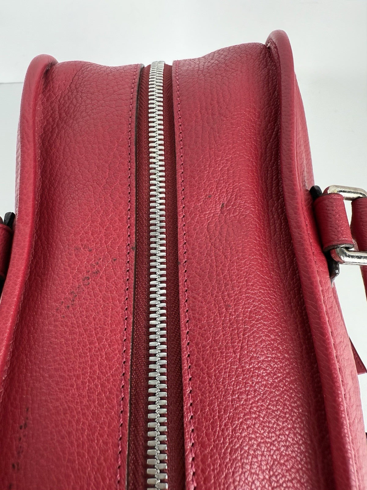 Loewe Womens Double Handle Grain Leather Amazona Shoulder Bag Pink