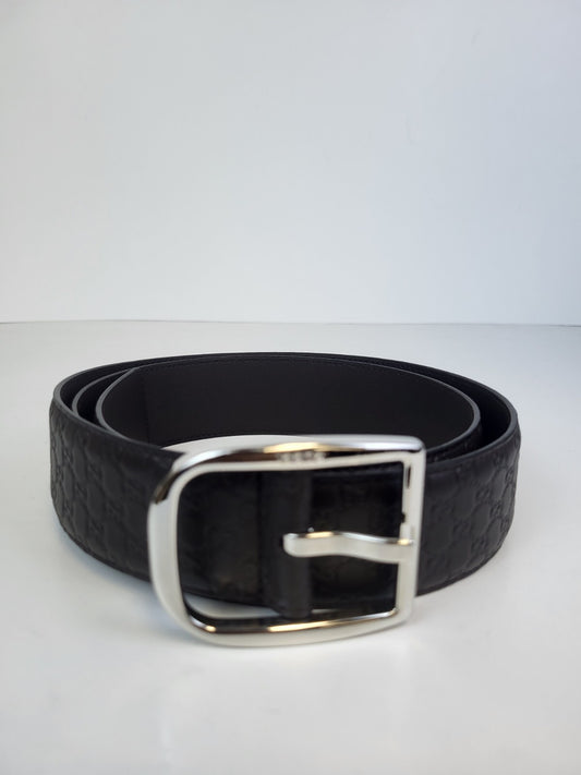 Gucci Belt Dark Brown Monogram Leather 95/34