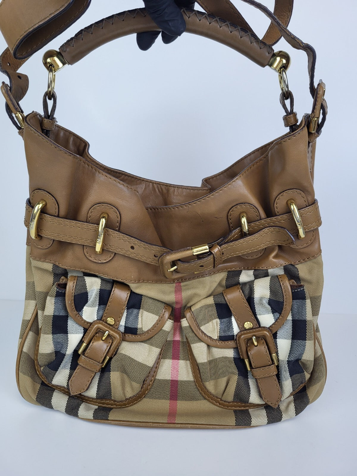 Burberry Bromley House Check Hobo Bag