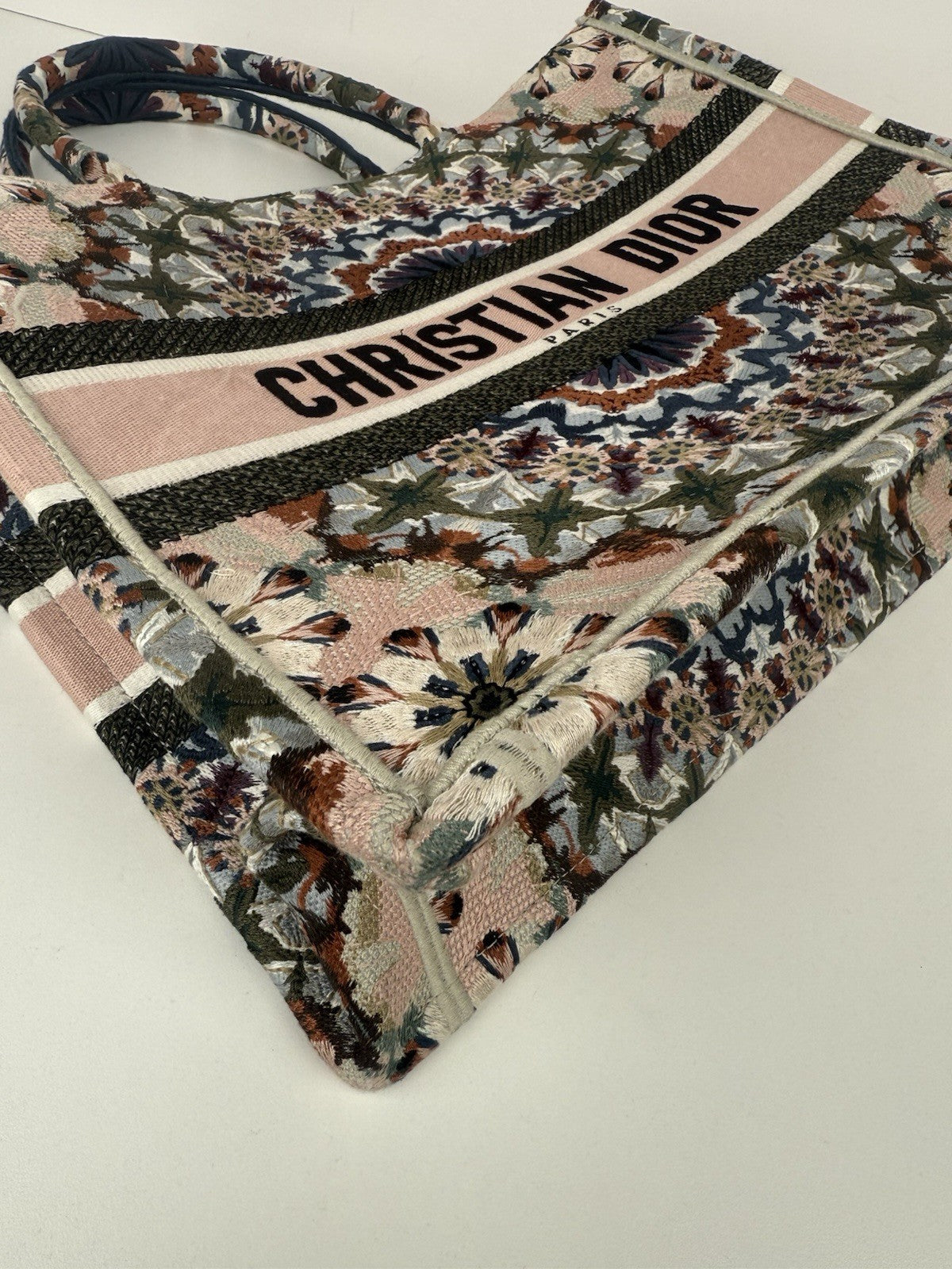 Dior White Flower Book Tote Bag