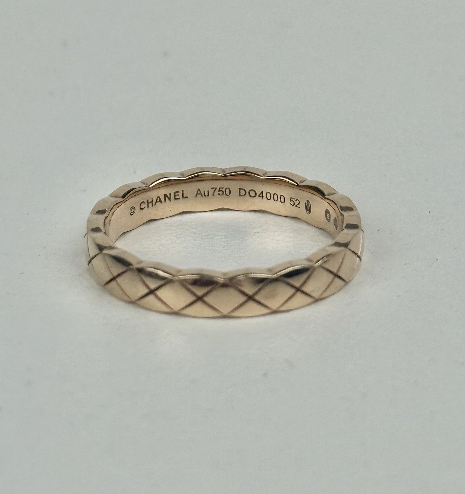 CHANEL Coco Crush 18k Rose Gold Ring Size 52 ( 6)