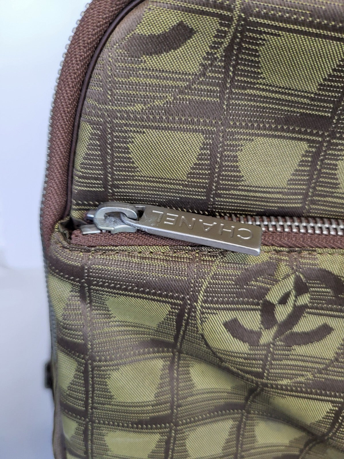 Chanel Vintage Classic Travel Carry On Bag Green