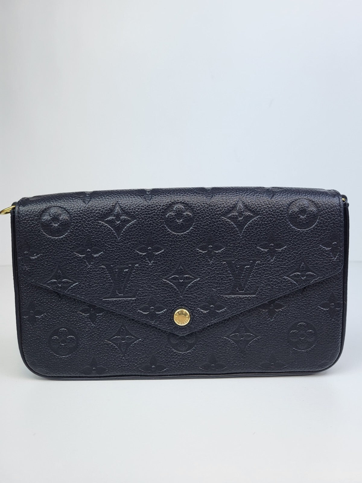 Louis Vuitton Felicie Pochette Monogram Black Leather Bag