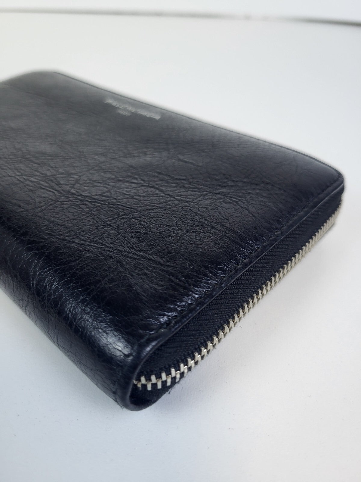 BALENCIAGA Long Wallet Black Leather 