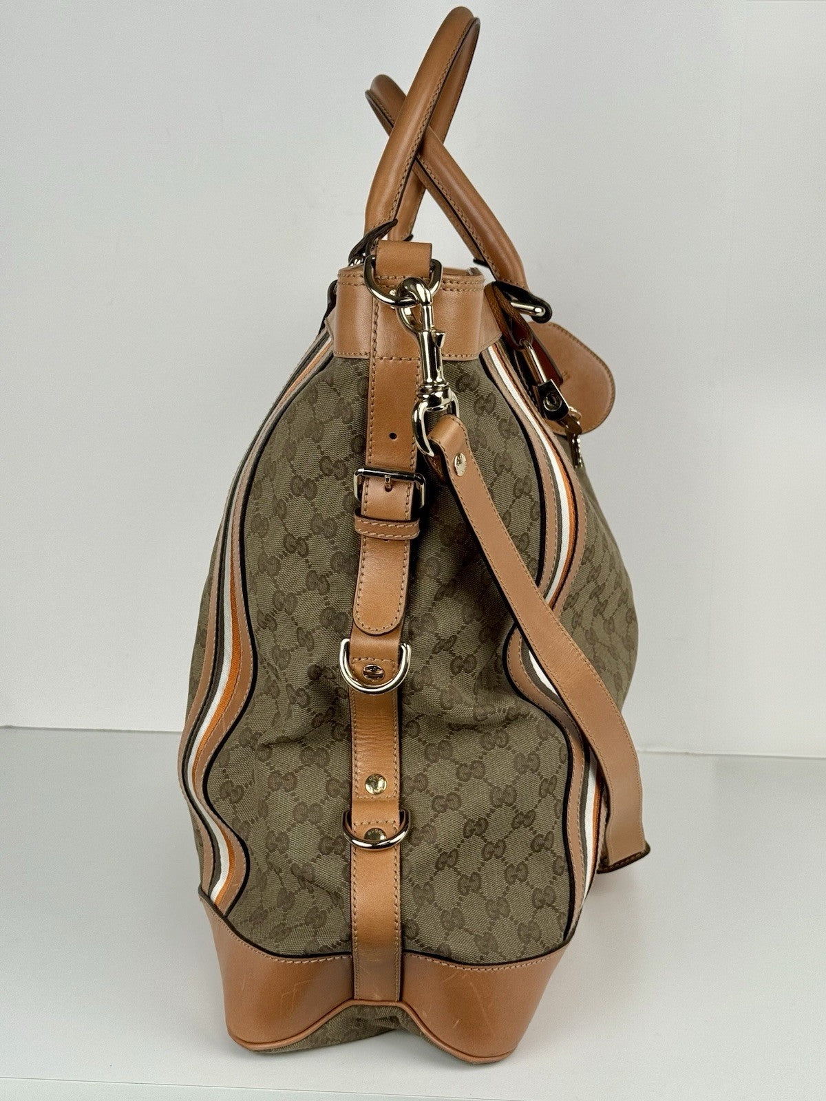 Gucci Canvas Messenger Luggage Bag Large