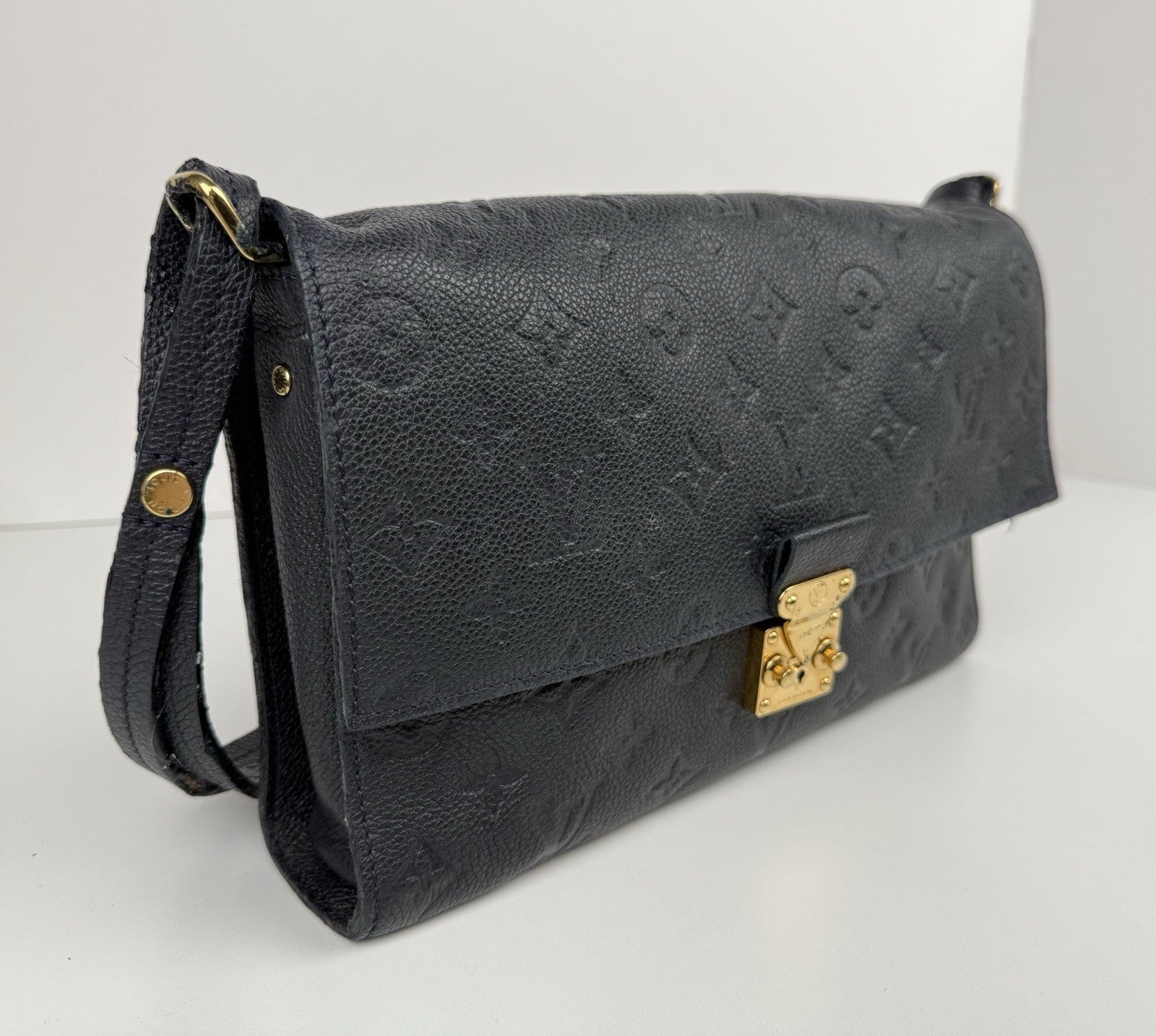 Louis Vuitton Empreinte Fascinante Blue Leather Shoulder Bag