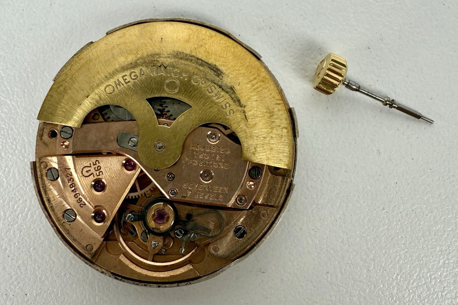 Omega 565 Watch Automatic Movement Good Balance Watchmakers Spare Parts