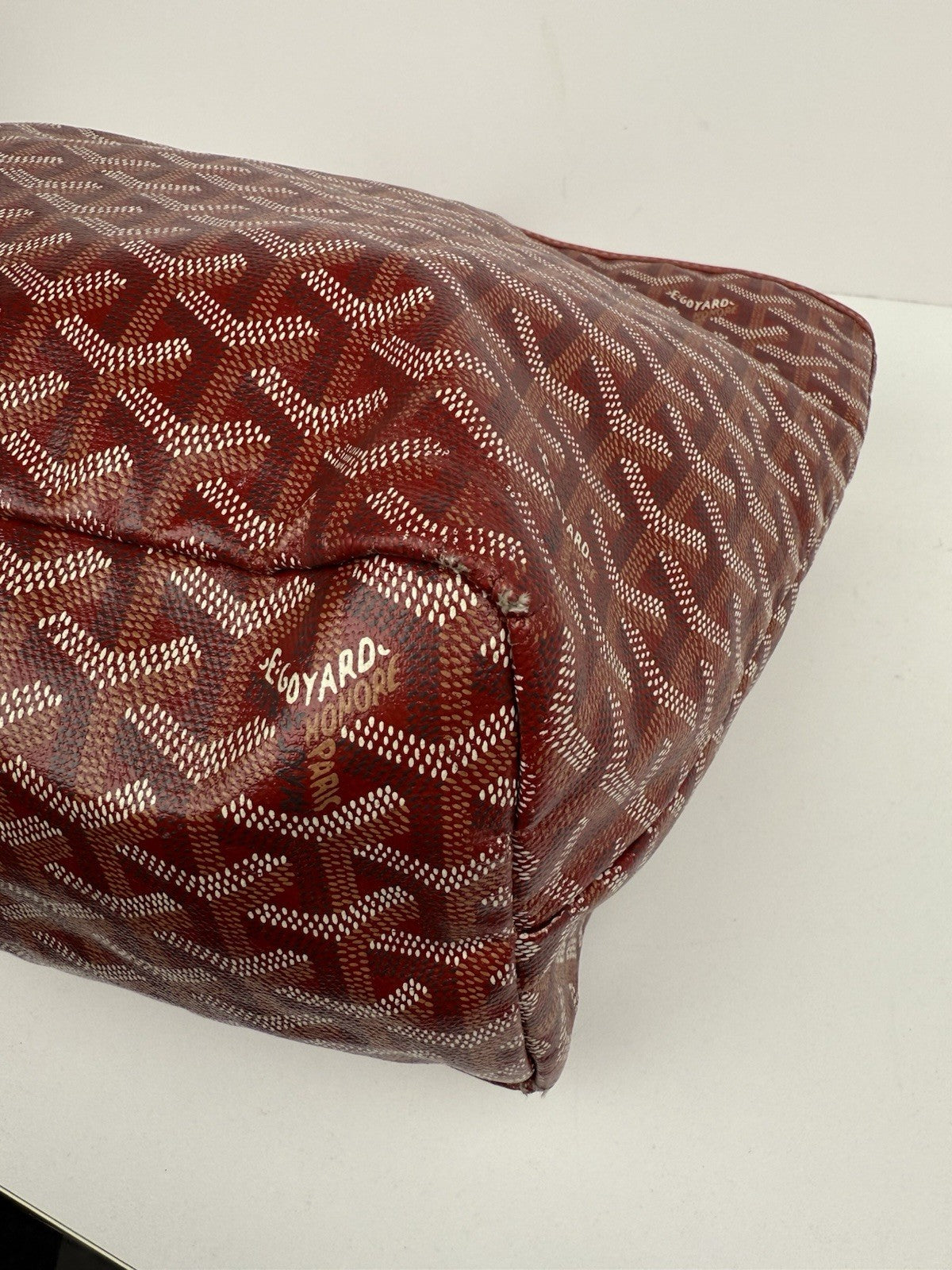 Goyard Goyardine Saint Louis PM Red Canvas Tote Bag