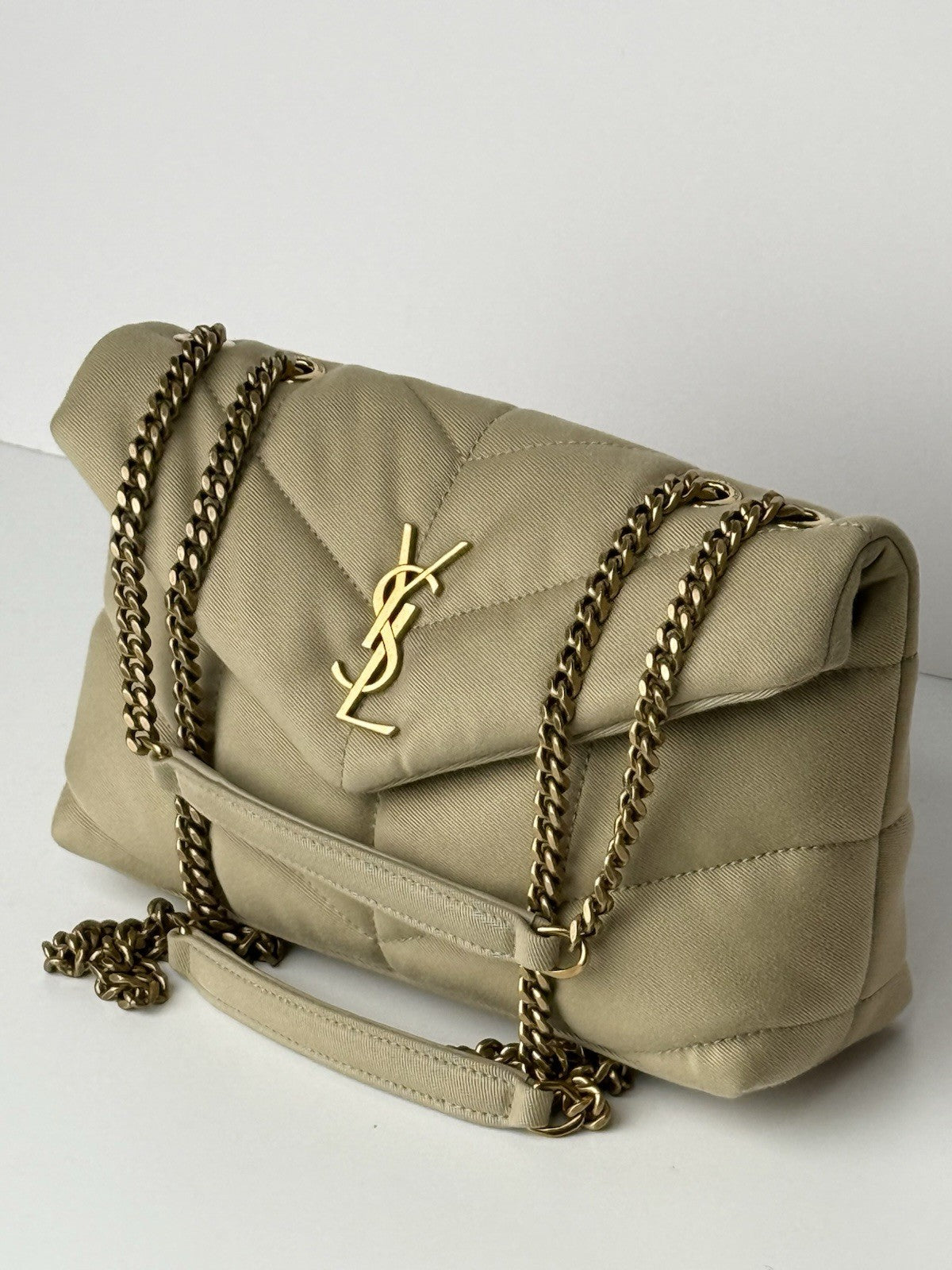 SAINT LAURENT  Puffer Toy Shoulder Bag Beige