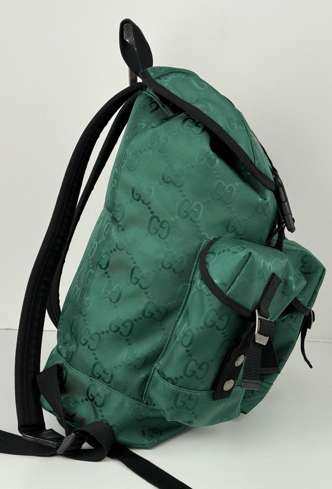 Gucci Off The Grid GG Large Nylon Backpack  Green