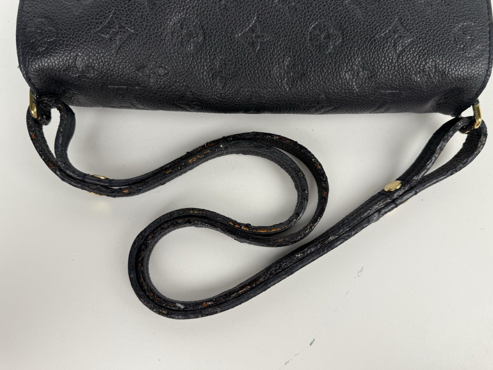 Louis Vuitton Empreinte Fascinante Blue Leather Shoulder Bag