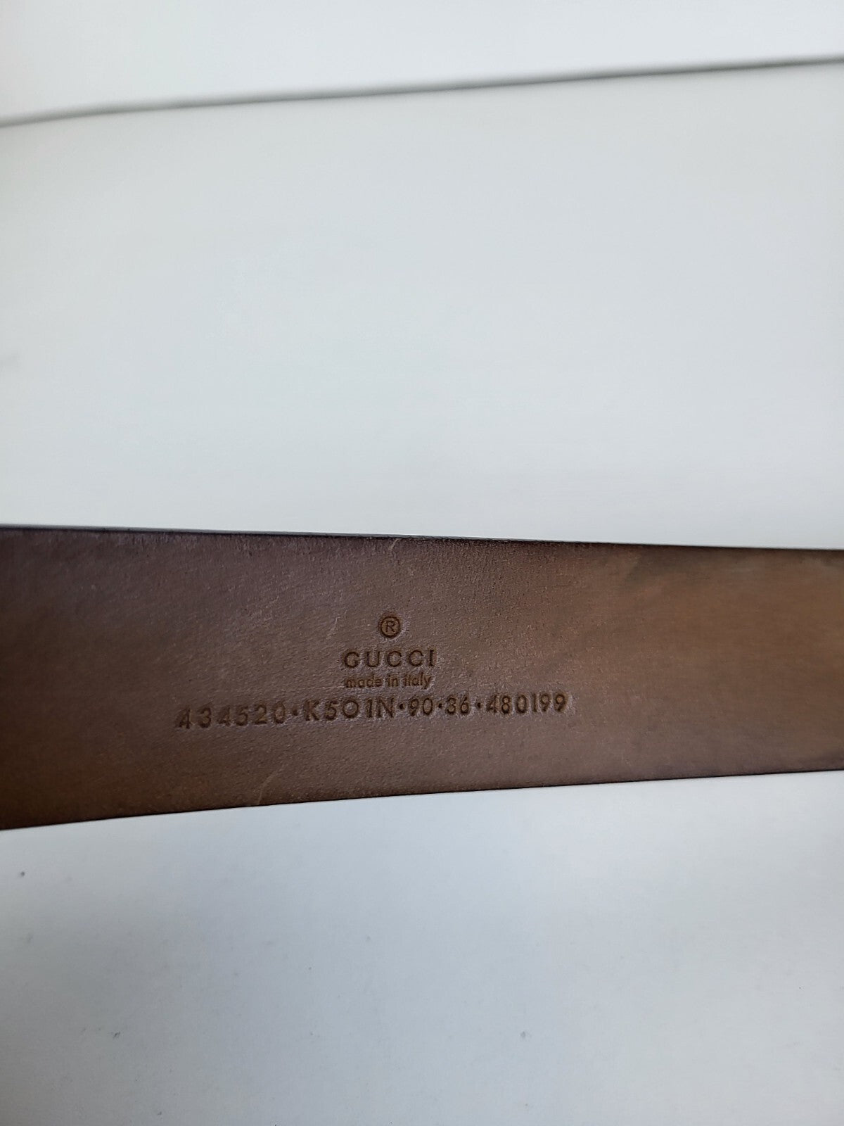 Gucci Belt Gray Canvas Snake 90/36