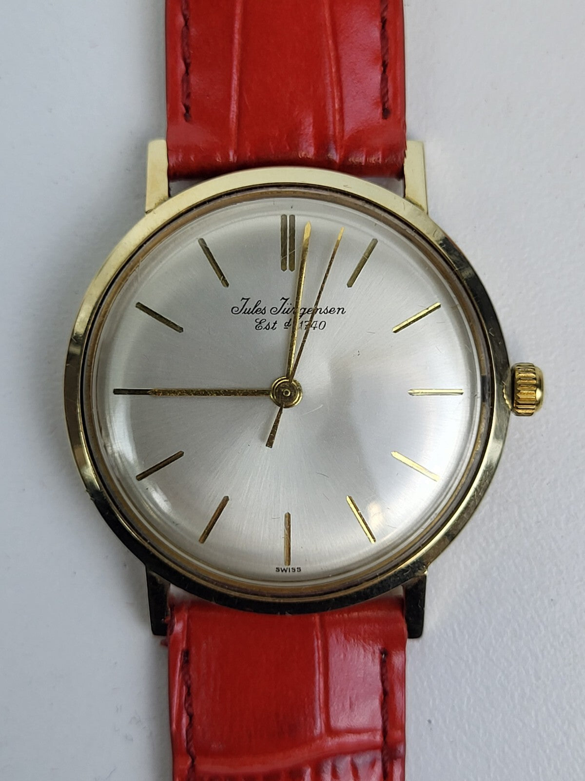 Jules Jürgensen Classic Vintage 14k Solid Gold Besel Women's Watch 