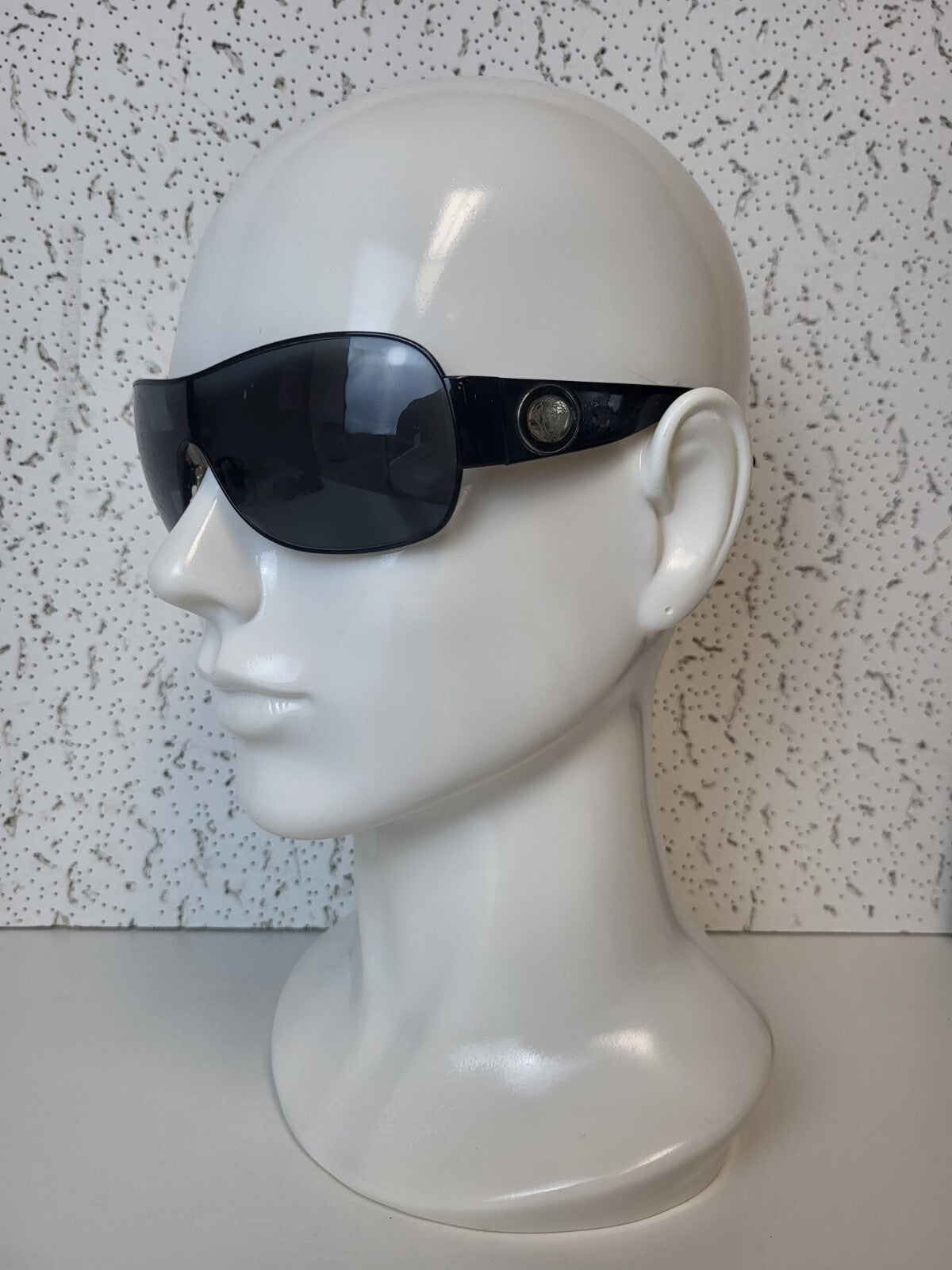 Versace Sunglasses 1009/87 Shield Black Tinted 