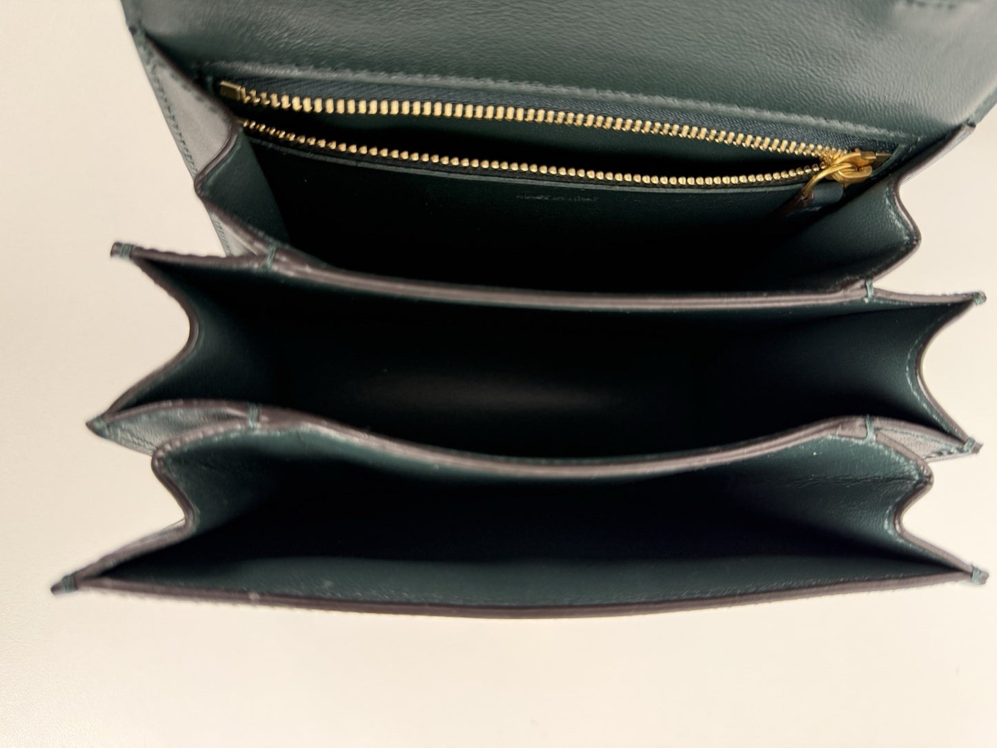 Celine Classic Box Shoulder Bag Medium Dark Green Leather