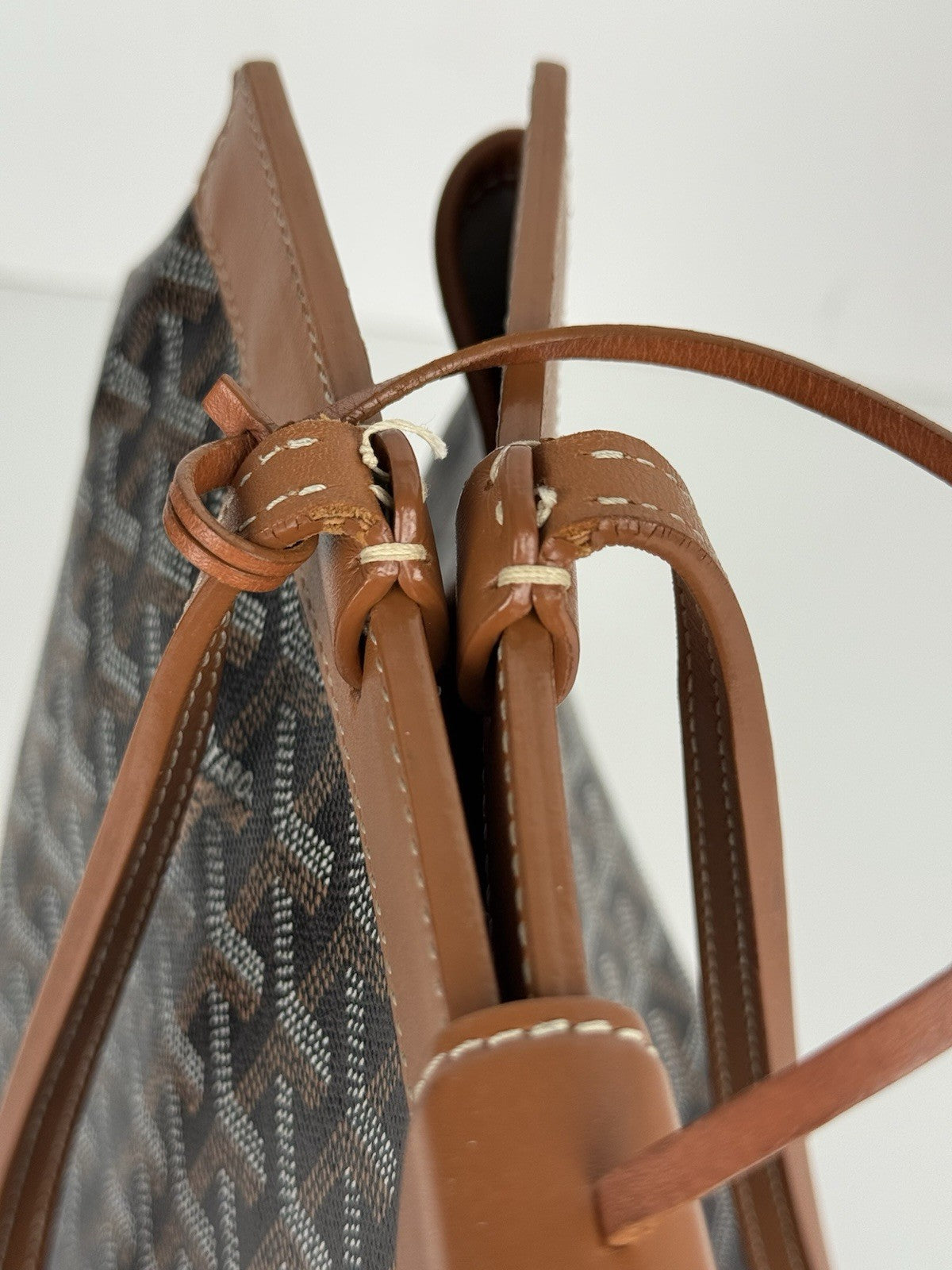 Goyard Bellechasse PM Women's Tote Bag Coated Black/Brown Canvas