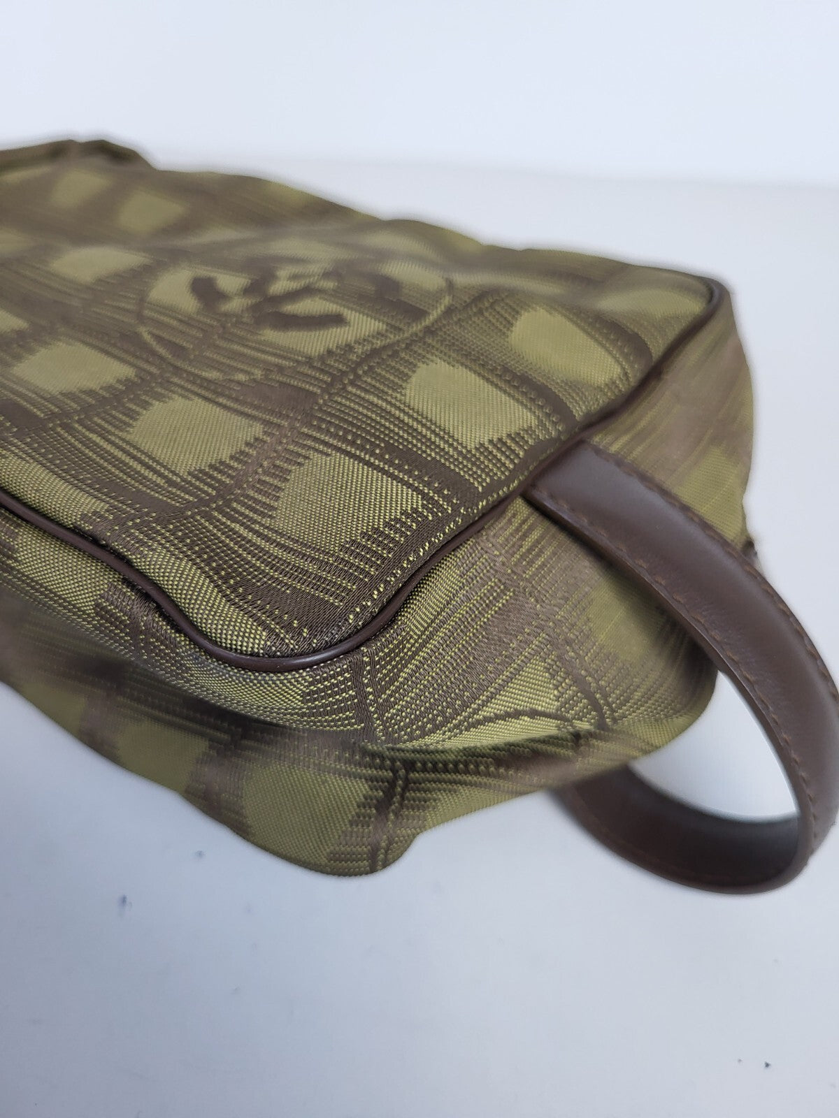 Chanel Vintage Cosmetic Travel Bag Green