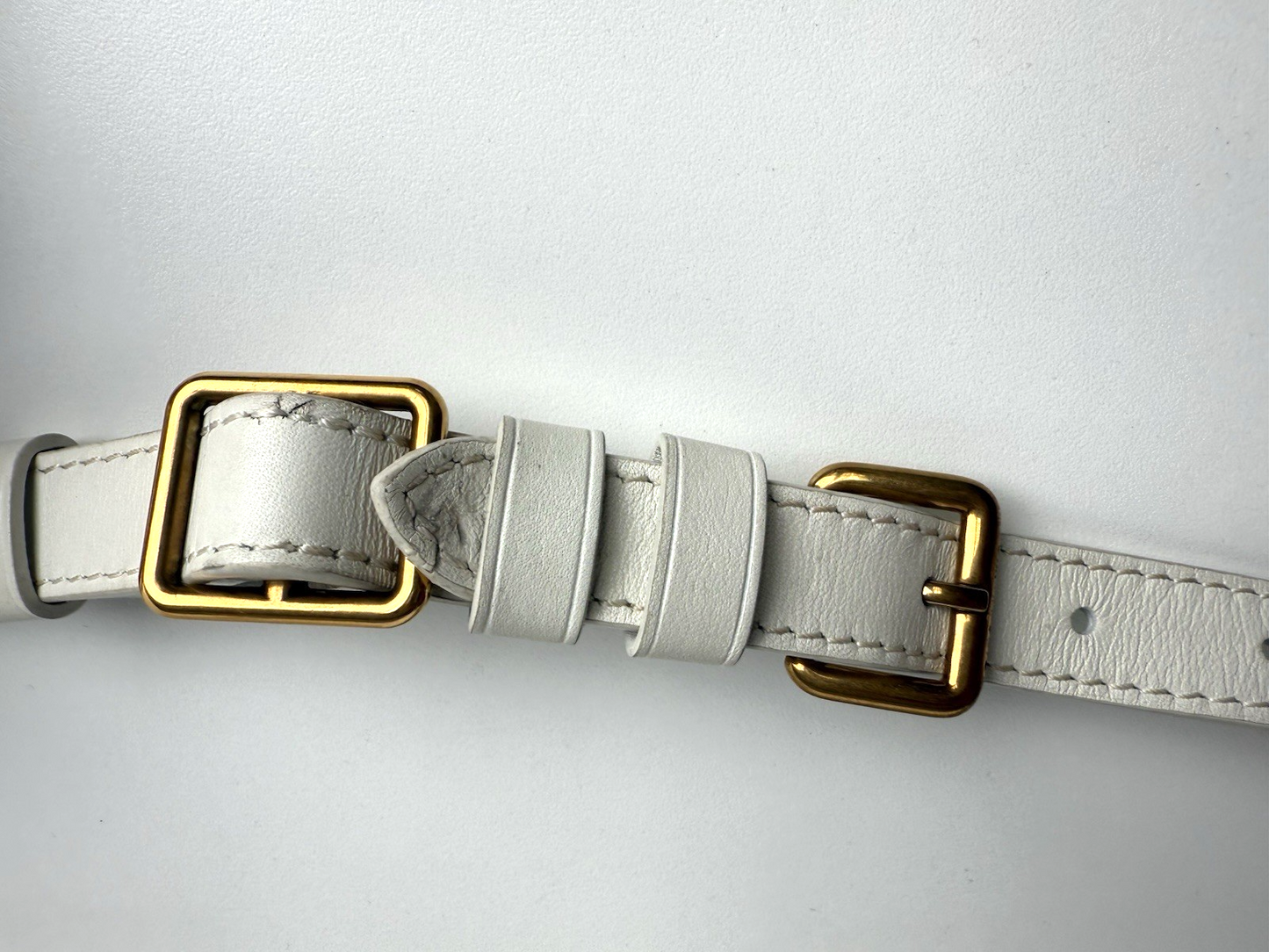Louis Vuitton Calfskin Leather New Wave Bumbag Belt Bag for Women in White