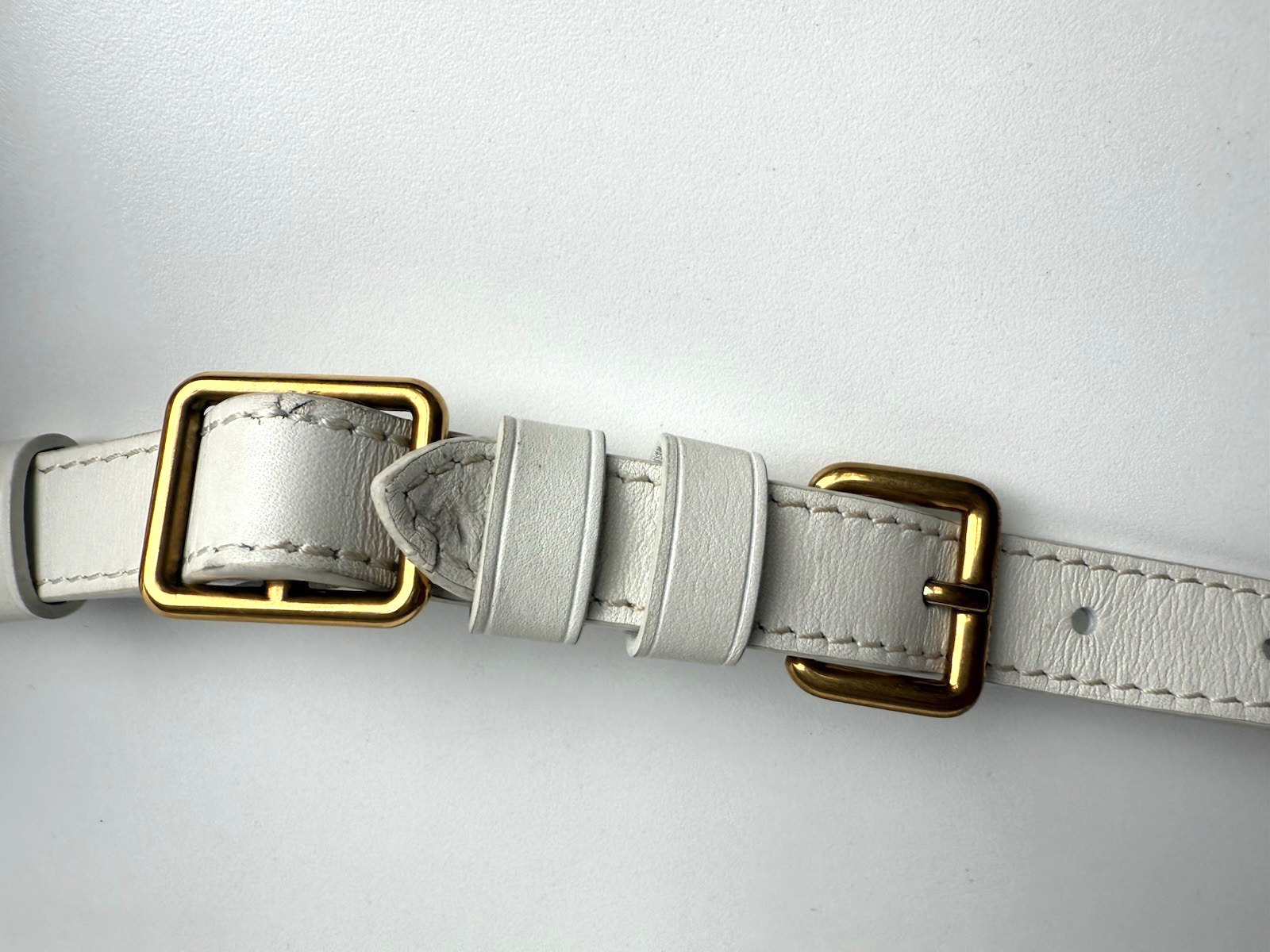 Louis Vuitton Calfskin Leather New Wave Bumbag Belt Bag for Women in White