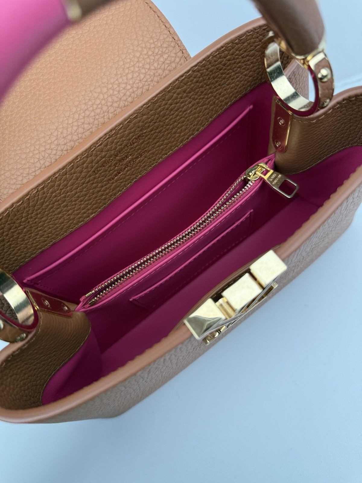 Louis Vuitton Capucines BB Brown Top Handle Bag