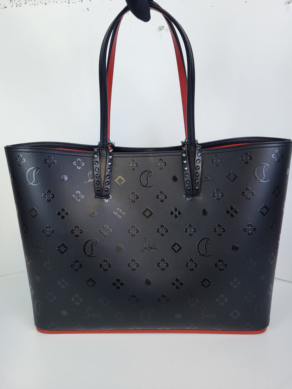 Louboutin Calfskin Loubinthesky East West Cabata Tote Black