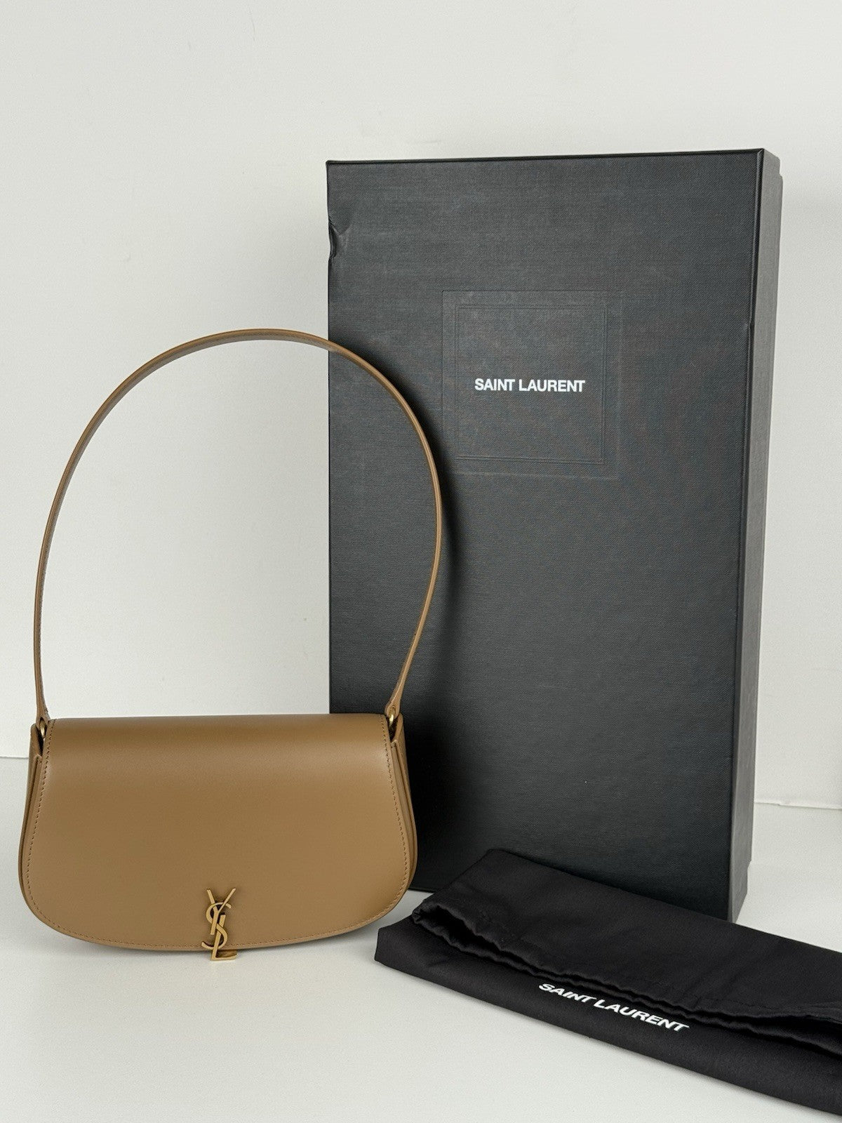 Saint Laurent Voltaire Brown Leather Shoulder Bag