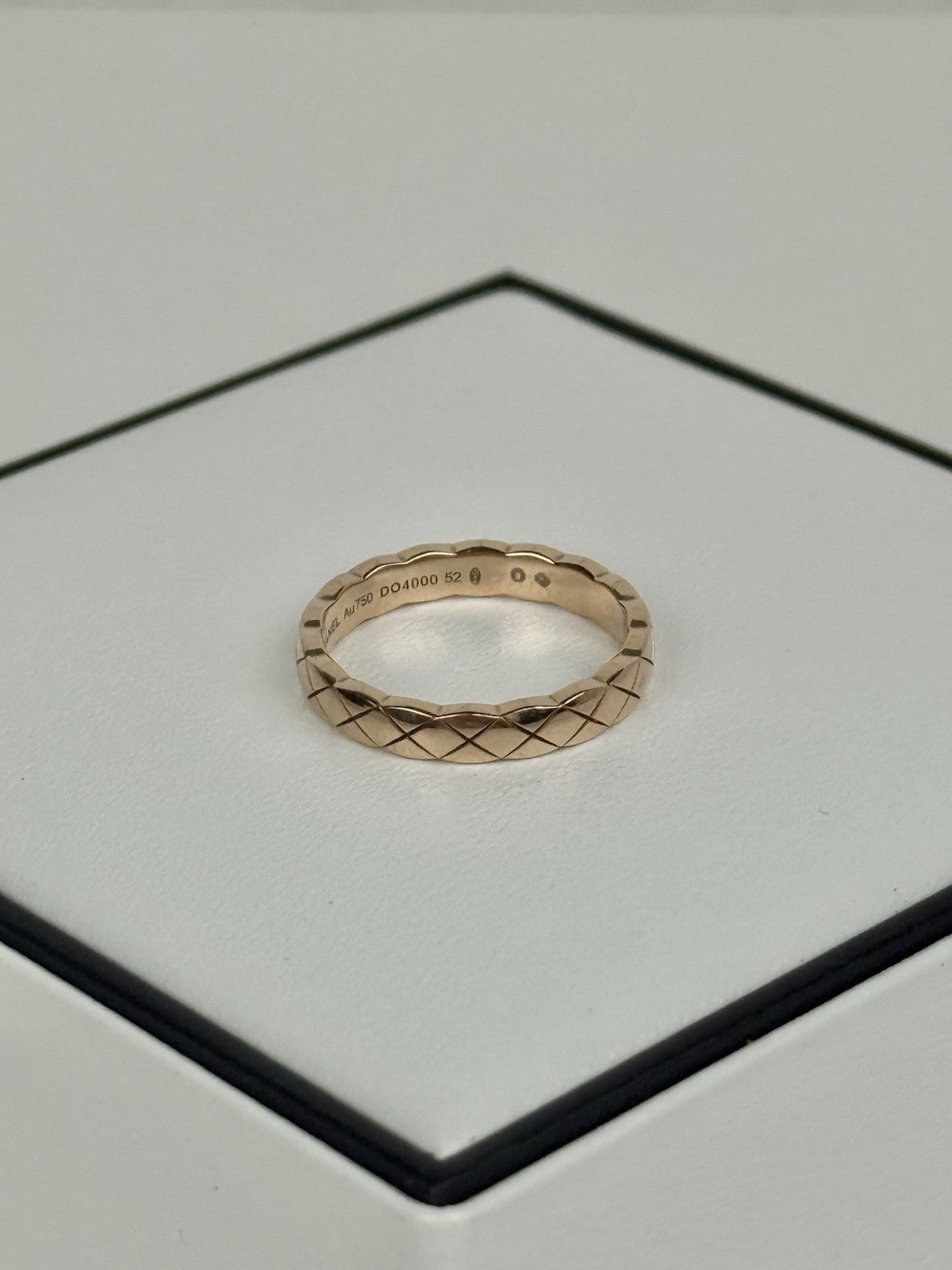 CHANEL Coco Crush 18k Rose Gold Ring Size 52 ( 6)