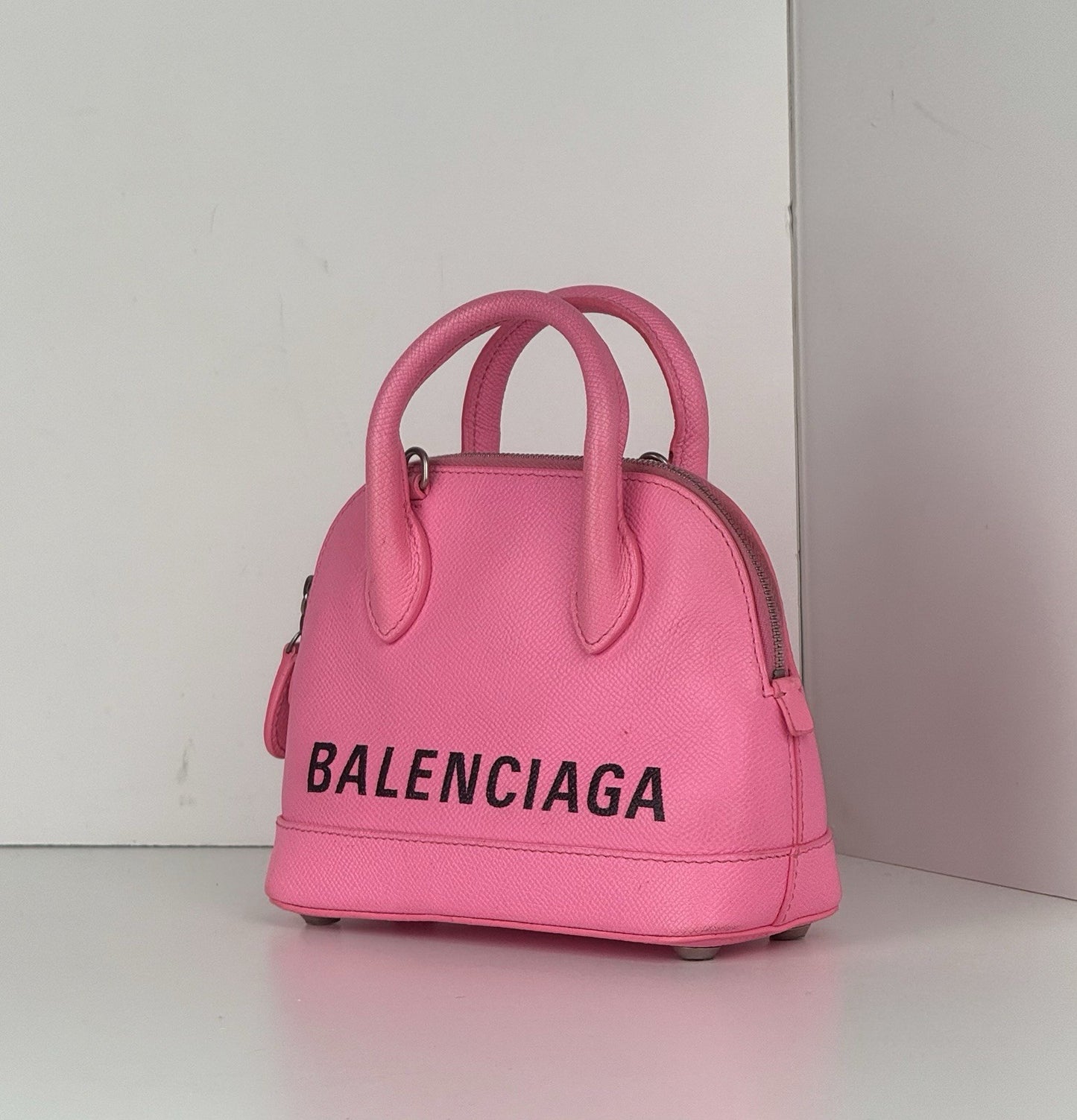 Balenciaga Ville XXS Top Handle Women's Bag in Pink Leather