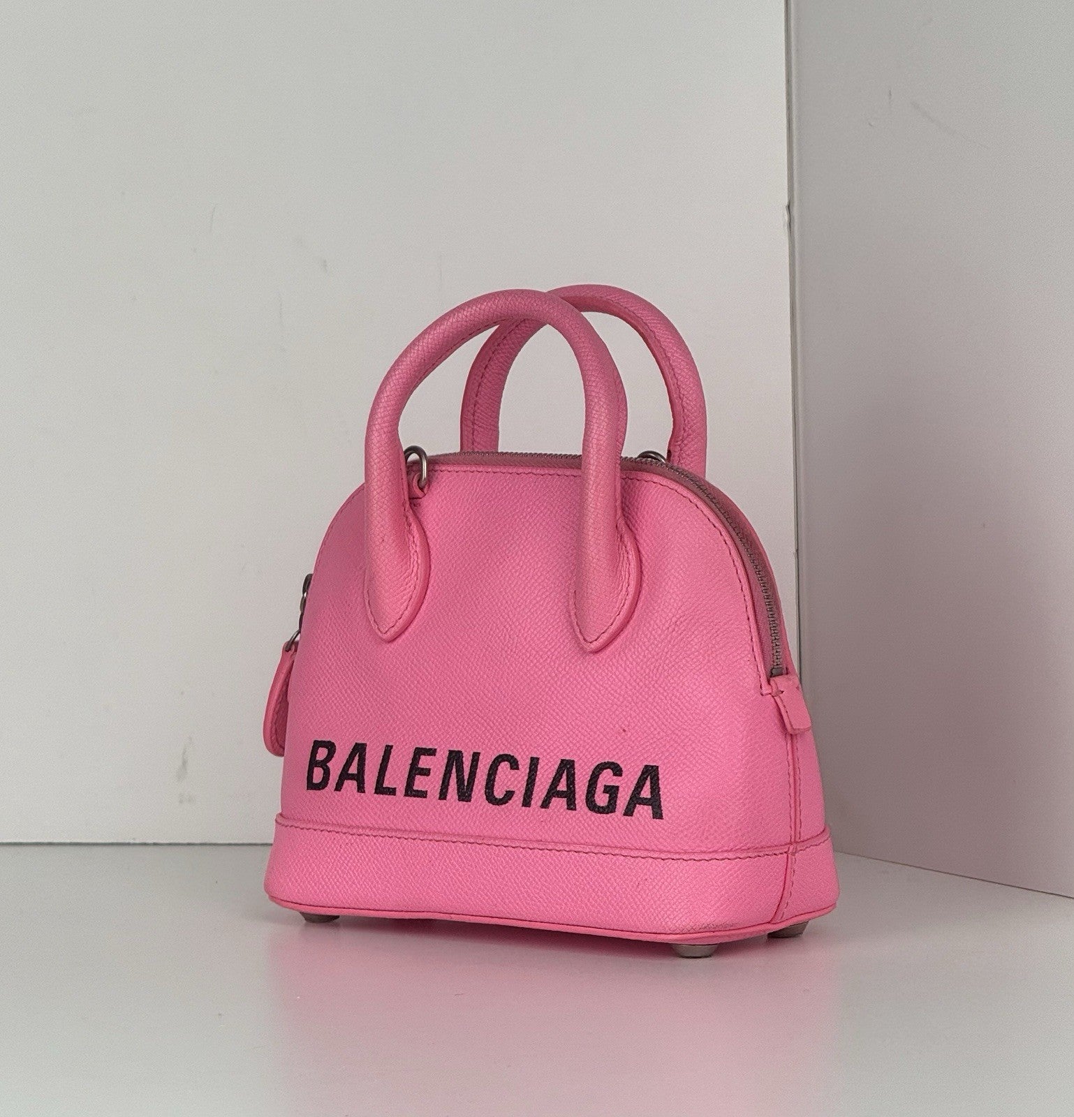 Balenciaga Ville XXS Top Handle Women's Bag in Pink Leather