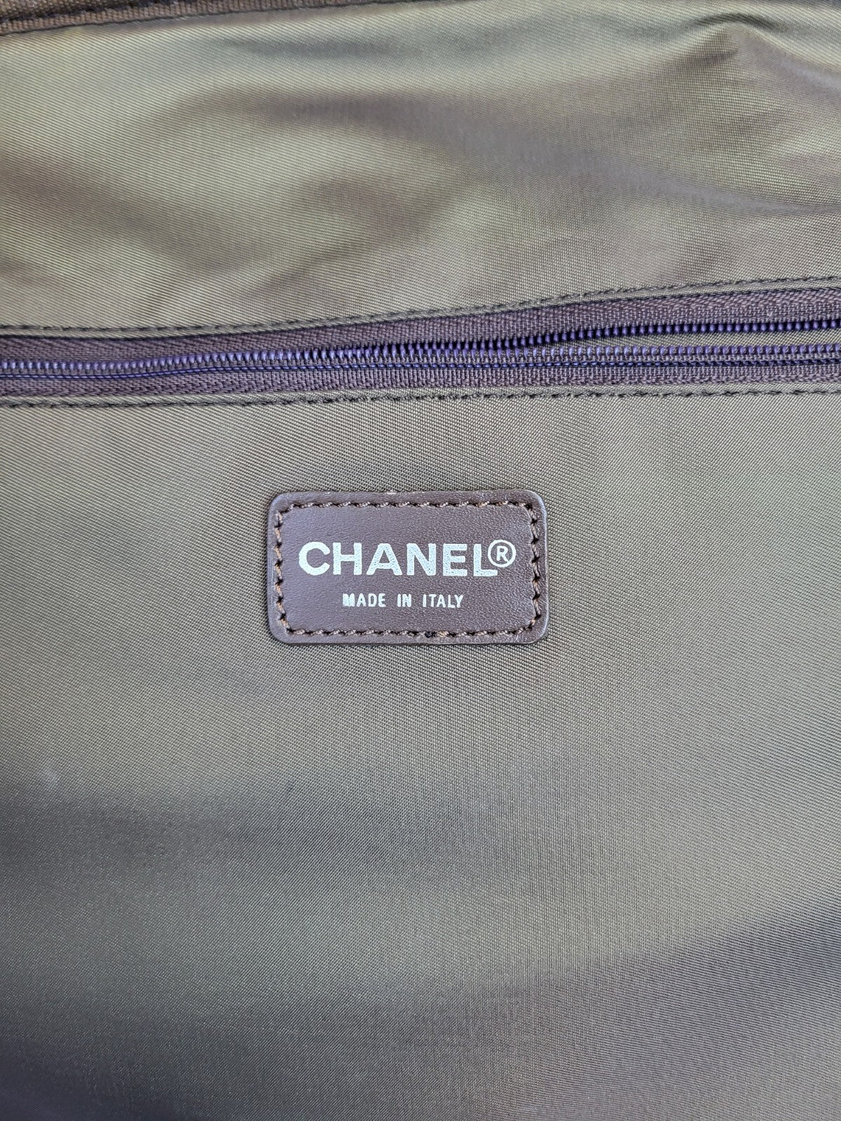 Chanel Vintage Classic Travel Carry On Bag Green