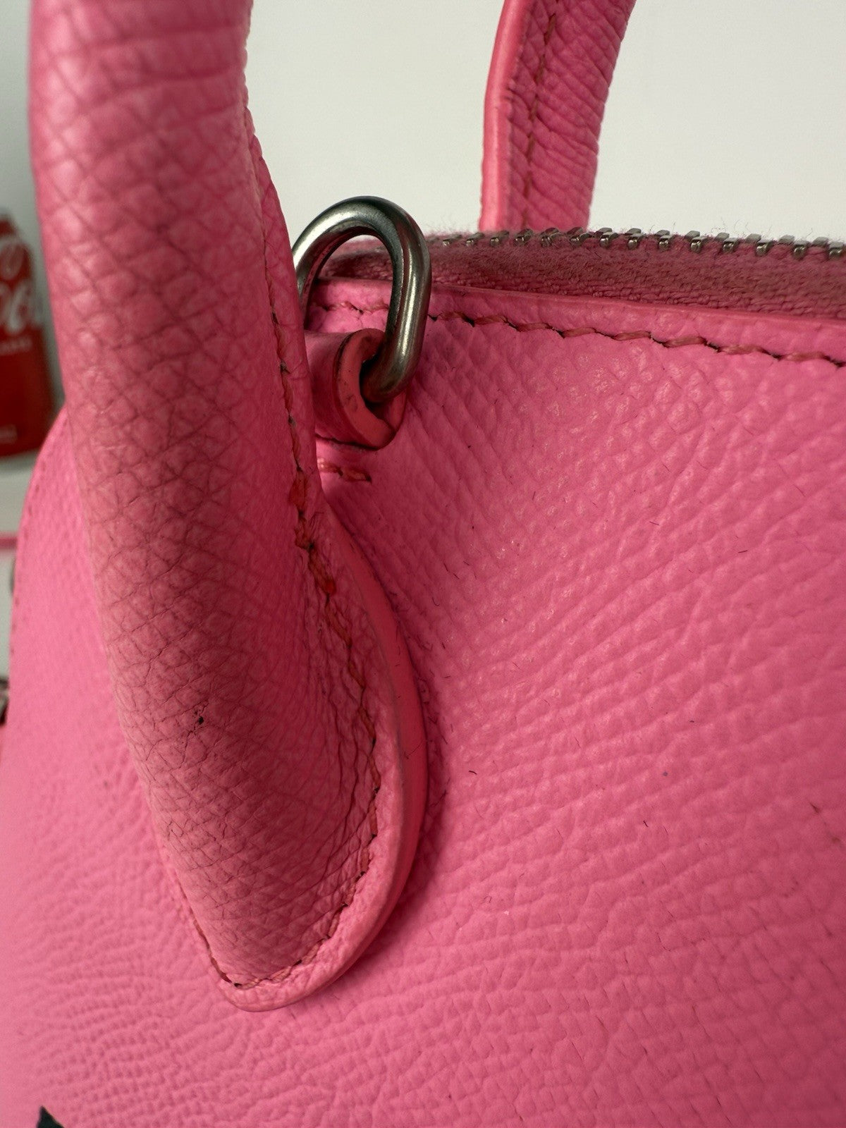 Balenciaga Ville XXS Top Handle Women's Bag in Pink Leather
