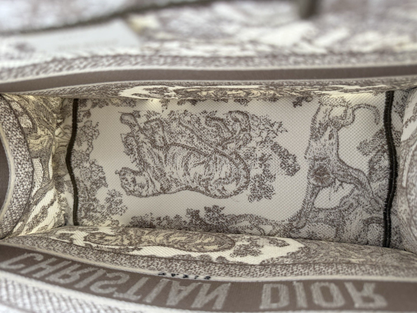 Dior Book Toile De Jouy Tote Small White/Beige Canvas